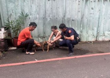 毛小孩迷途未歸 長竹警調閱監視器助團圓