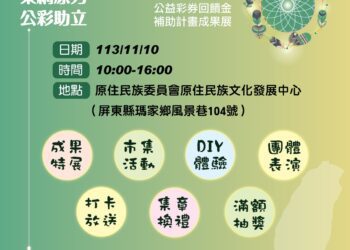 原民會公彩補助成果展登場 豐富活動滿額抽好禮