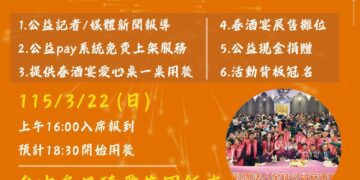 全球商聯會千人春酒 明年3/23啟動 號召全台企業投入公益