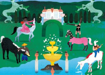 插畫家徐世賢打造2026金馬奇幻影展主視覺 把影迷許願池擴展為電影奇幻莊園