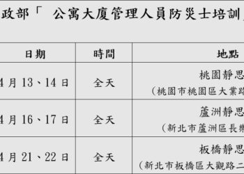 公寓大廈管理人員防災培訓 臺北登場 強化高樓社區防災救護能力