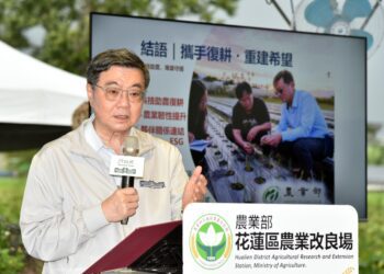 馬太鞍溪災區農地復耕首批大豆作物即將收成 卓揆肯定農業部科技助農、雙軌復育成果