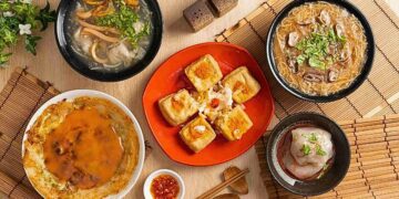 竹北經典黃金脆皮、鮮甜羹湯吸引饕客 大腸麵線、蚵仔煎臭豆腐各有擁護者
