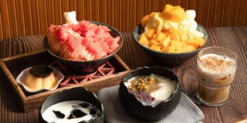高雄仁武雪花冰結合愛文芒果玫瑰與愛心西瓜 古早味豆花、剉冰與咖啡都在這