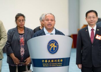 帛琉共和國副總統兼衛生部長歐宜樓率團訪台，出席世界災害管理聯盟開幕，深化台帛災害防救合作