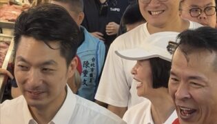 合體蔣萬安視察北投市場 林揚庭喊話：嚴格把關工程 爭取士北建設