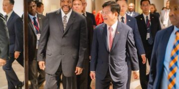 外交部長林佳龍晚宴歡迎史瓦帝尼王國國王恩史瓦帝三世率團訪台