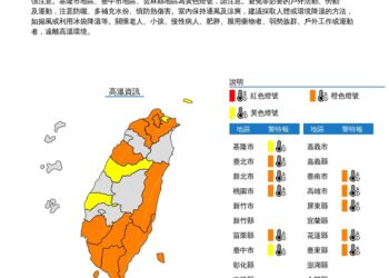 今起高溫略降「仍悶熱」 午後降雨範圍增多