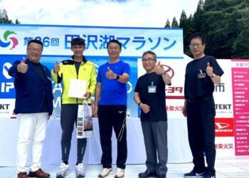 高雄運發局赴日參訪仙北市田澤湖馬拉松 探訪留日選手簡子傑