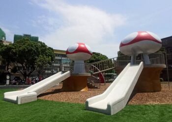 竹北蘑菇公園改善工程25日起施工   加設內圍籬、分貝偵測