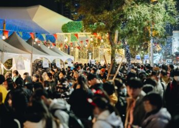 單日破10萬人再創新高！高雄中央公園兩天湧入逾16萬人次齊聚過聖誕  攤商笑哈哈：加倍備料仍提前完售