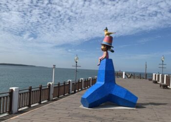 跨年來淡水漁人碼頭 幾米圖象打卡趣看煙火