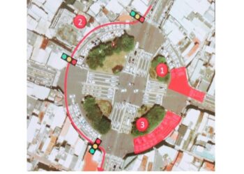 台南西門圓環改善交通開放機車直行禁紅燈右轉