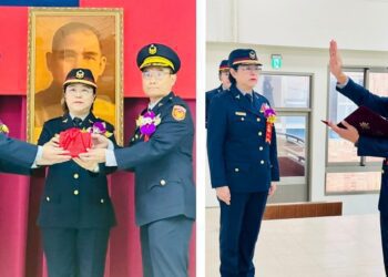 竹北及新湖分局長上任 竹縣警局長宣介慈期勉共同打造安居城市