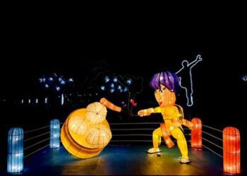 2024中台灣元宵燈會龍年KUSO花燈 「誰在呼攏燈區」趣味登場