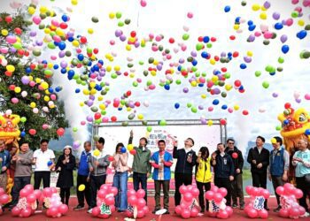 漾新聞|美濃湖畔進行美濃花海開園活動