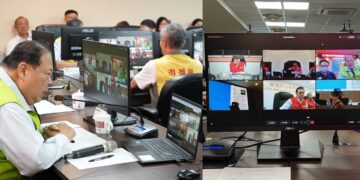 陳光復主持「丹娜絲」颱風災害整備會議 與卓榮泰視訊連線 中央地方齊力防災