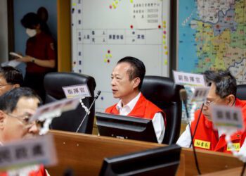 嘉義縣召開丹娜絲颱風災害應變中心第一次工作會報