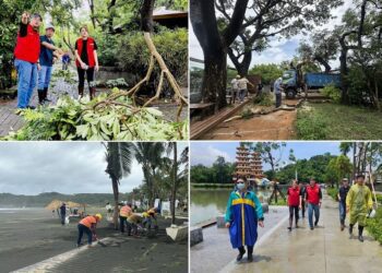 丹娜絲過境 高雄副市長李懷仁勘災視查 觀光局積極投入景區復原工作