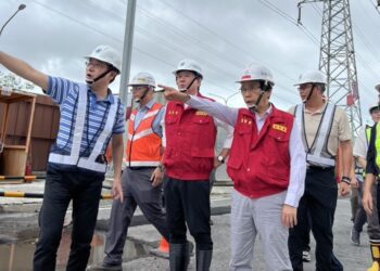 風雨漸歇，林欽榮副市長視察捷運小港林園線丹娜絲颱風復原狀況