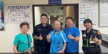 千鈞一髮 失智翁誤闖洲美快 北投警當機立斷救援