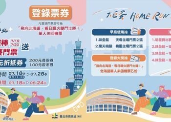 中華職棒明星賽7/19、20熱血登場！300元商圈夜市券限量開搶！ 多達559家使用，再抽北海道單人來回機票!