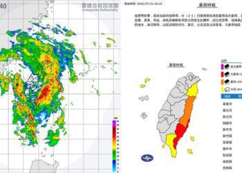 週一全台防大雨襲擊！橘紅暴雨區1圖看懂