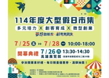 勞動部高分署大型假日市集熱鬧開跑 邀您一同品農食、逛手作、體驗創意生活