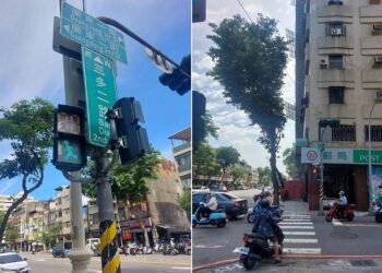 苓雅區三多二路及廣東二街路口新增行人穿越號燈 保障行人用路安全