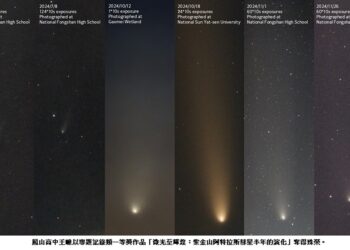 金天獎南區高中職學生天文攝影比賽 鳳山高中王瞳追蹤紀錄「紫金山彗星」半年 榮獲專題紀錄類一等獎