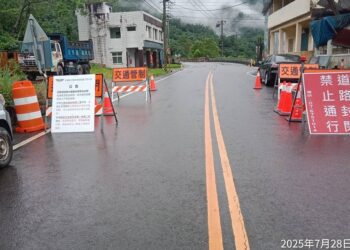 那瑪夏~五里埔路段因受豪雨影響 預計今晚8時實施預警性封閉