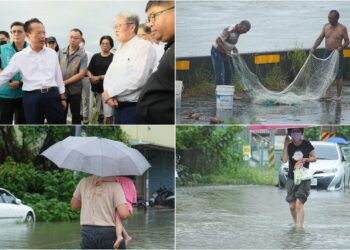 嘉義部分地區發生嚴重淹水災情 行政院政委陳金德視察淹水災情