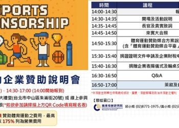 商研院推動企業參與體育贊助 8/15舉辦說明會解密稅務抵減與媒合機制