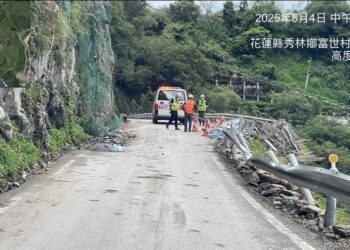 中橫公路交管人員 不幸遭落石奪命！