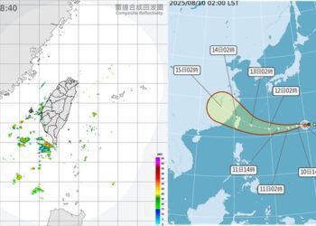 輕颱楊柳登陸機率略增 週三北宜大雨 週四換南部