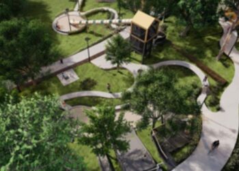 竹北斥資2000萬改造蓮花公園 全縣之最18米長溜滑梯成亮點