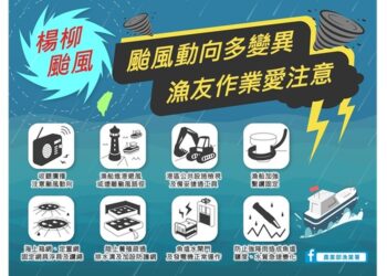 慎防楊柳颱風影響  漁業署籲請漁民朋友及早防範