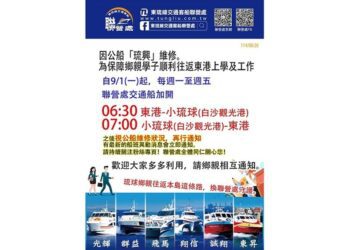 東琉線交通客船聯營處溫情加開船班 守護琉球鄉親與學子通勤路