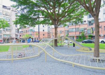 竹北新社樹網公園啟用        「樹與遊具共舞」為一大亮點