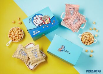 獨家推出兩款哆啦A夢爆米花禮盒 萌翻模樣讓人捨不得吃