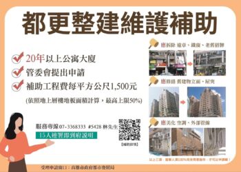 高市府與中央齊力推動都更整維 協助舊大樓景觀風華再現