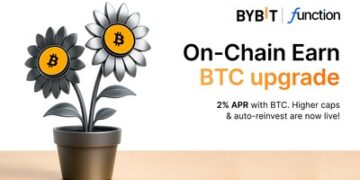 Bybit通過Function Bitcoin強化鏈上賺幣功能,將比特幣年化利率提升至2%