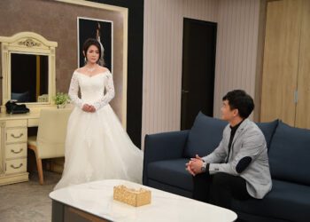 《天道》星卉摸腹試婚紗 好吃胖三公斤剛好符合孕婦身份