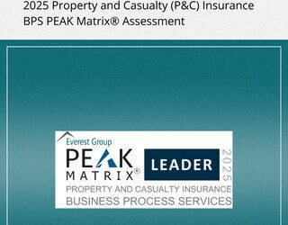 DXC 在 Everest Group 對 BPS 提供者的評估中，獲評為「財產及意外保險領袖」