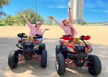 表姊妹逛馬六甲、騎沙灘車海灘飆車 曬兩小時感覺要變黑 葉璦菱大罵利菁缺德