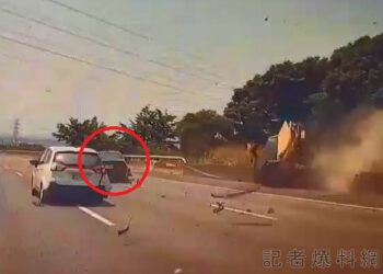 （更新案情）吉普車國道遭黑色自小客擦連翻9圈 車上駕駛及乘客幸運保住一命