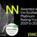 ENNOVI 前所未有連續四年蟬聯可持續發展評級權威「 EcoVadis 白金獎」