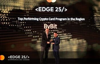 Bybit卡獲萬事達卡授予「表現最佳的加密貨幣卡」稱號