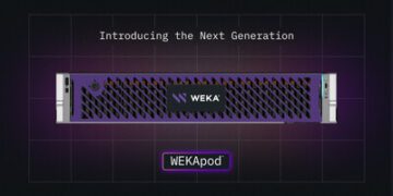 WEKA 推出新一代 WEKApod 設備,重新定義人工智能儲存經濟效益