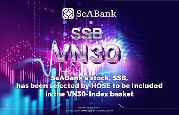 HOSE將SeABank股票SSB納入VN30指數